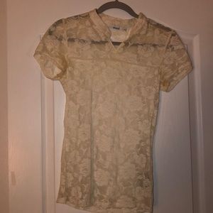Lace short sleeve top